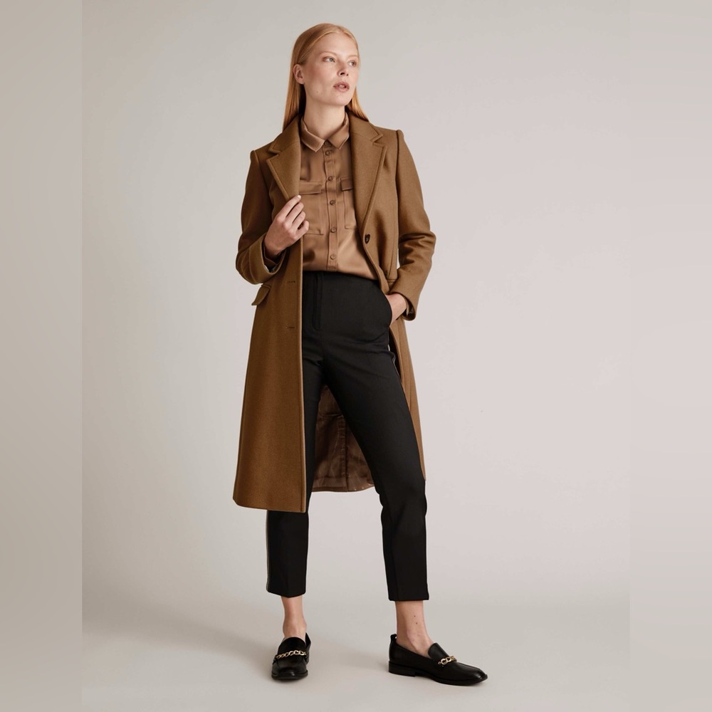 M&S Autograph Wool Rich Tailored Coat with Cashmere. Size 8.